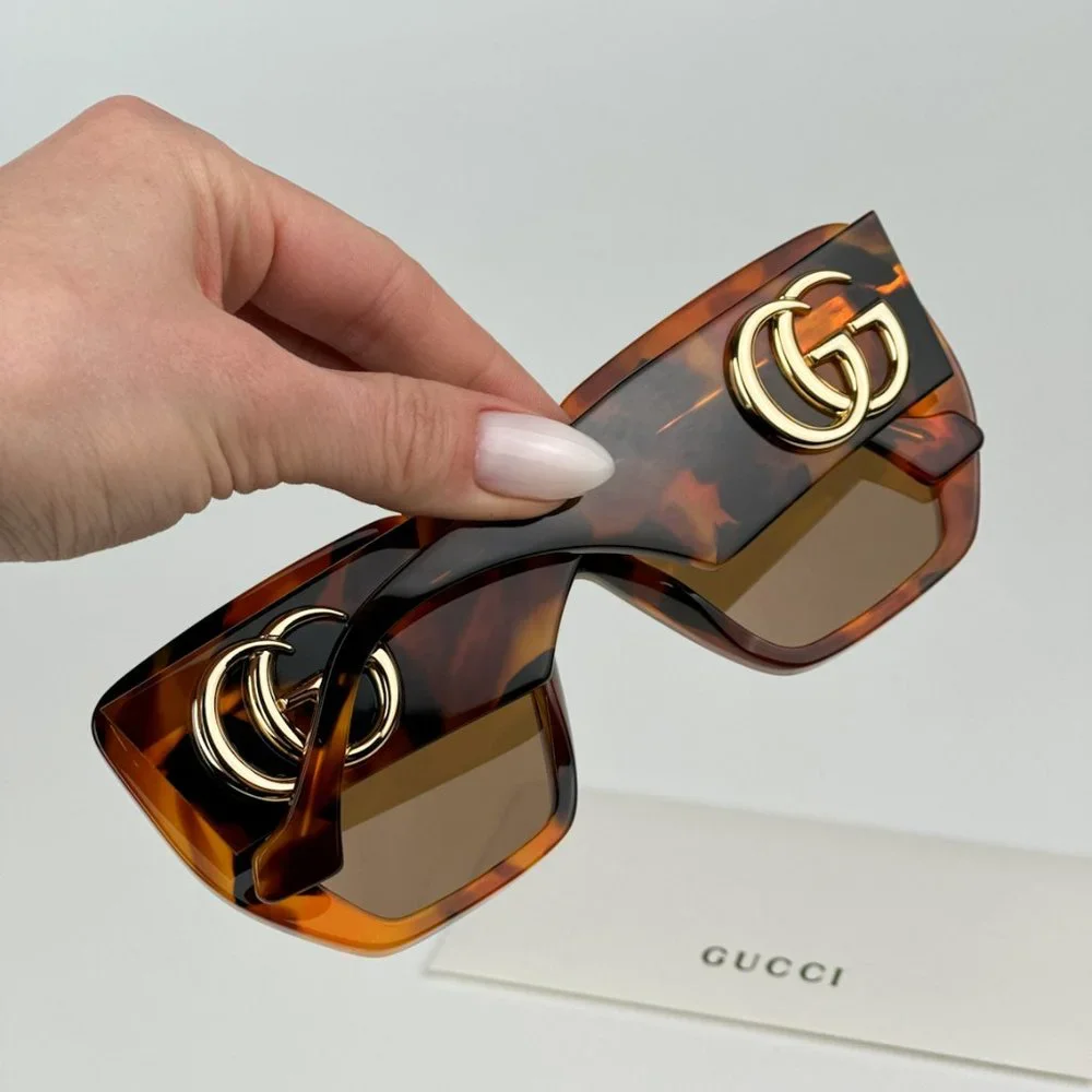 Gucci GG0956S 007 BRAND NEW Sunglasses Havana Brown Cat Eye Unisex GG 0956S - Picture 3 of 11